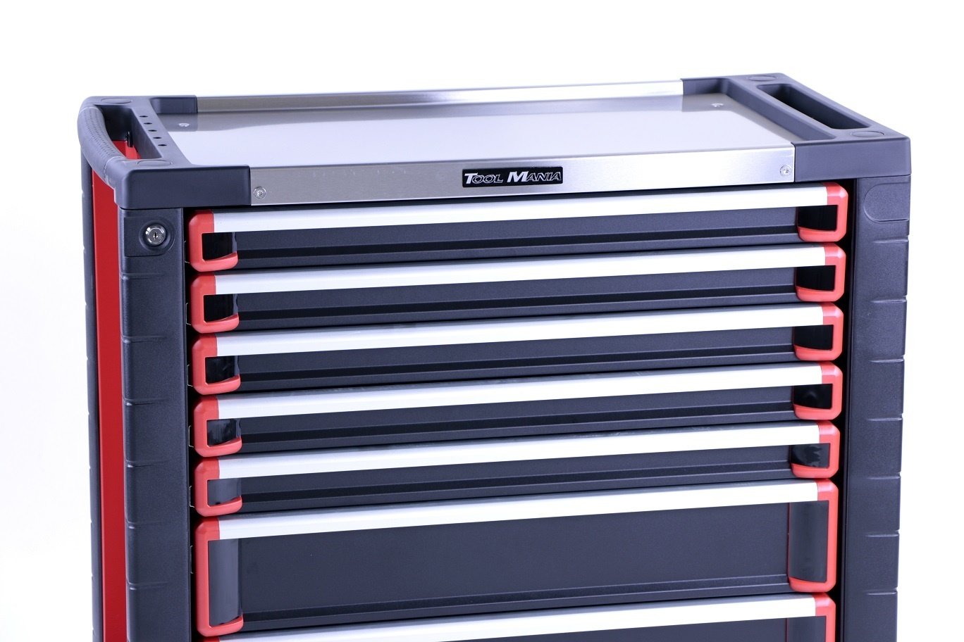TM 7 Drawers premium Tool trolley BLACK / Red XL