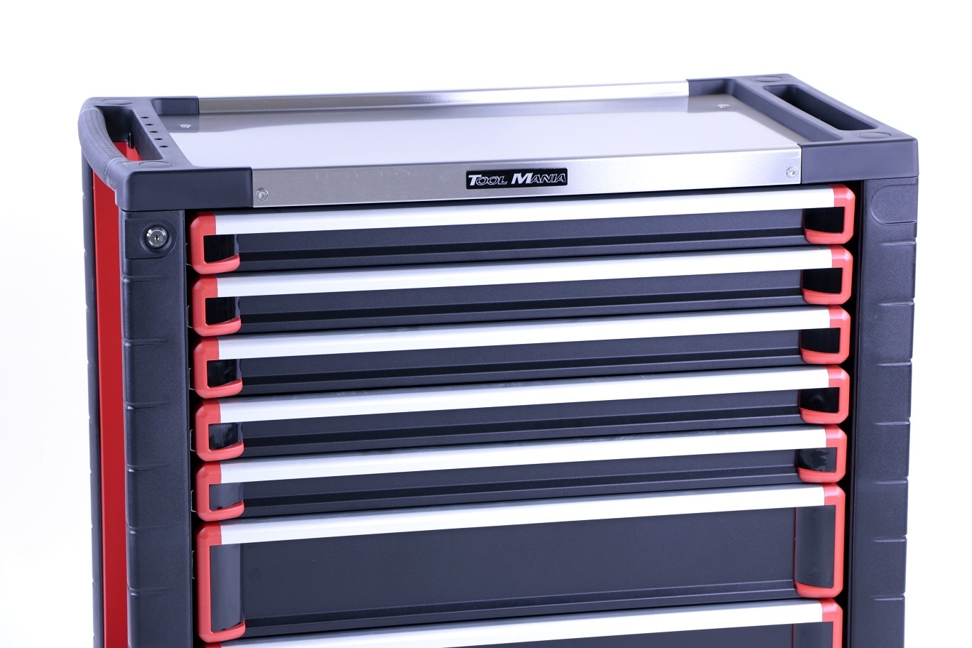 TM 7 Laden premium Gereedschapswagen ZWART/Rood XL