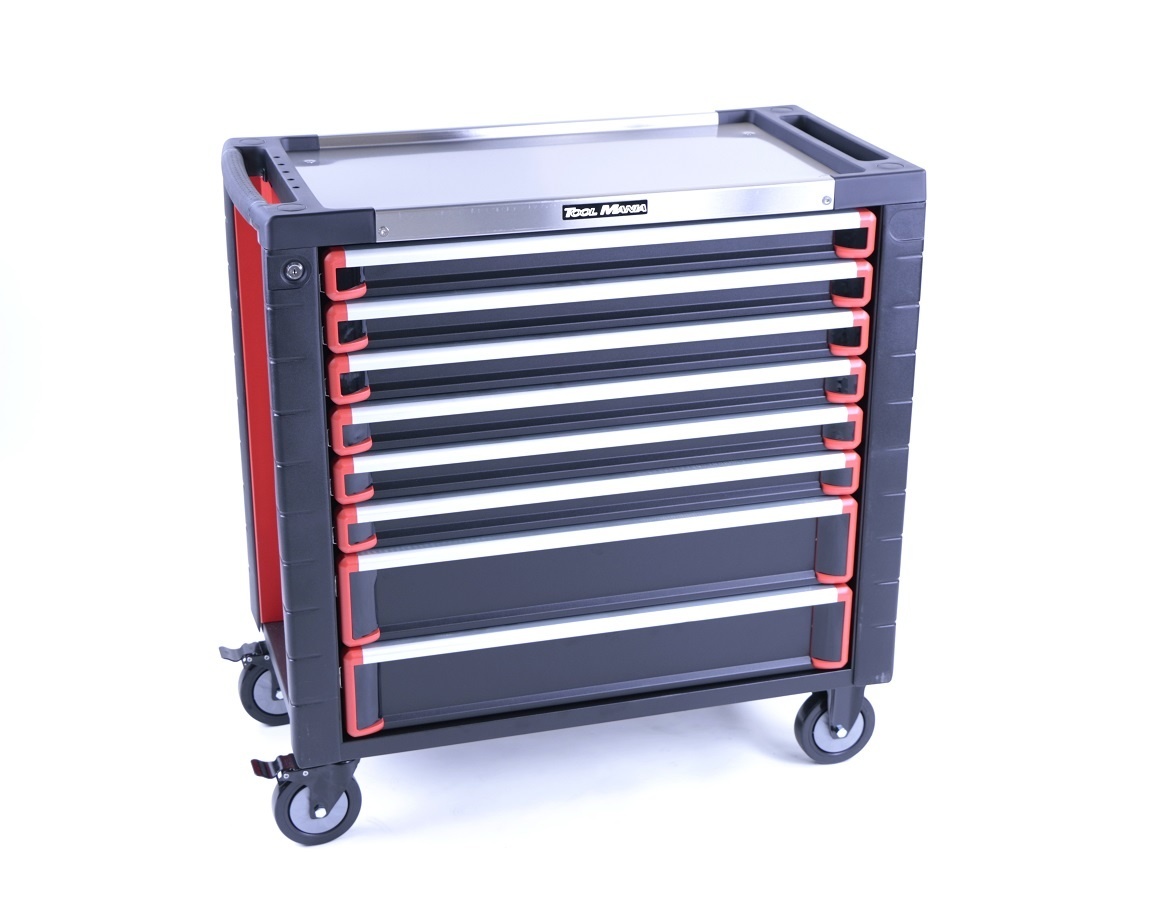 TM 8 Drawers premium Tool trolley BLACK / Red XL