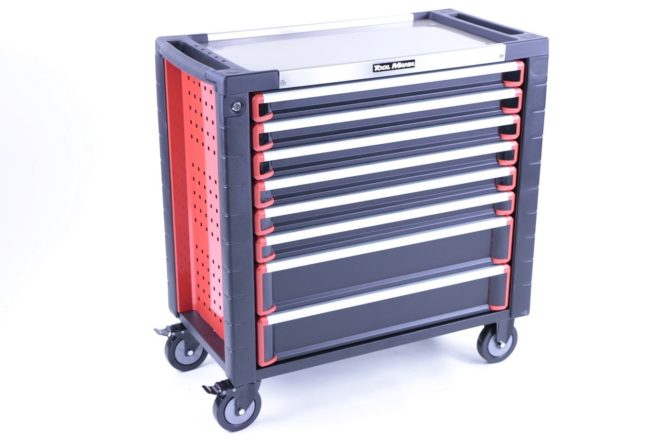 TM 8 Drawers premium Tool trolley BLACK / Red XL