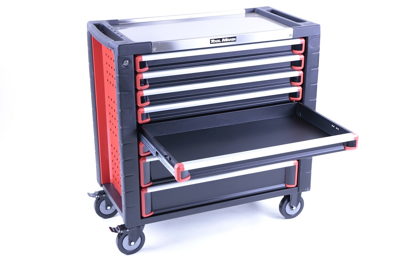 TM 8 Drawers premium Tool trolley BLACK / Red XL