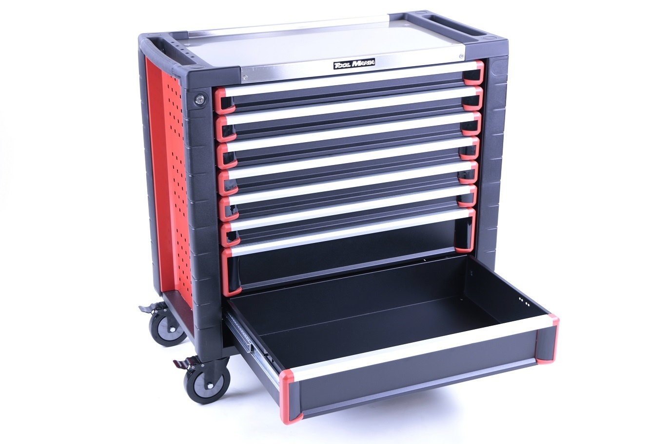 TM 8 Drawers premium Tool trolley BLACK / Red XL
