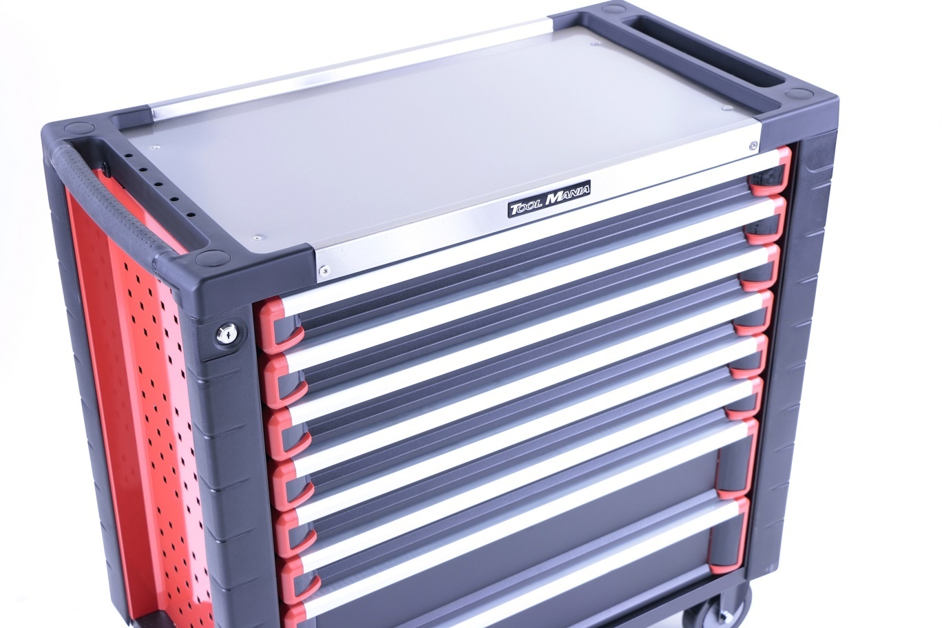 TM 8 Drawers premium Tool trolley BLACK / Red XL