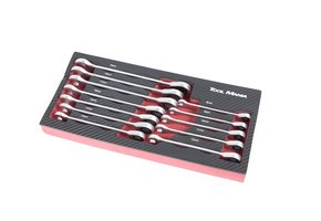 TM 12 Delige Steek Ring, Ratel, Steeksleutelset in foam carbon look inlay