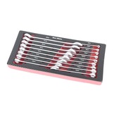 TM 17 Piece Metric Pitch – Ring Wrench Set in foam carbon look inlay