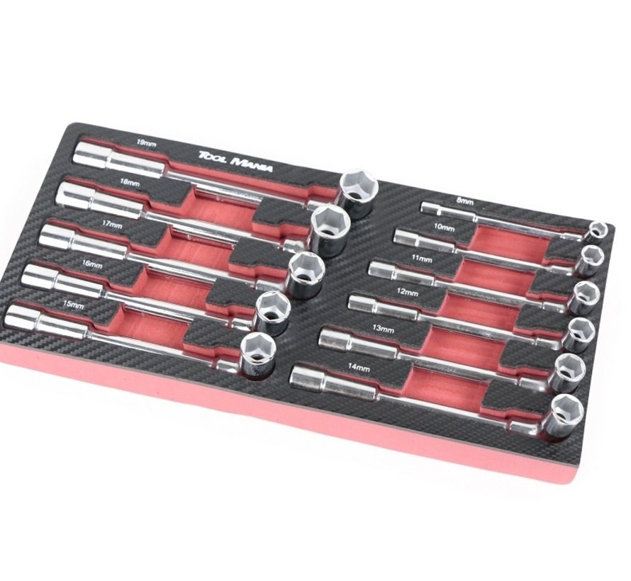TM TM 11piece Pipe wrench set in foam carbon look inlay ToolMania