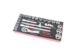 TM 26 Delige 1/2 doppenset foam carbon look inlay