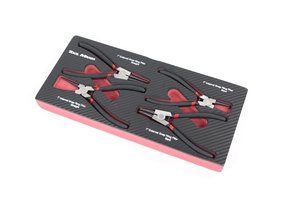 TM 4 Piece Sealing Pliers Set in foam carbon look inlay