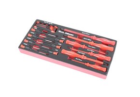 TM 14 Delige VDE Schroevendraaieren Precisie Schroevendraaierset in foam carbon look inlay