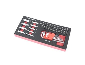 TM 42 Delige Doppen Inbus en Bitset 1/4 foam carbon look inlay