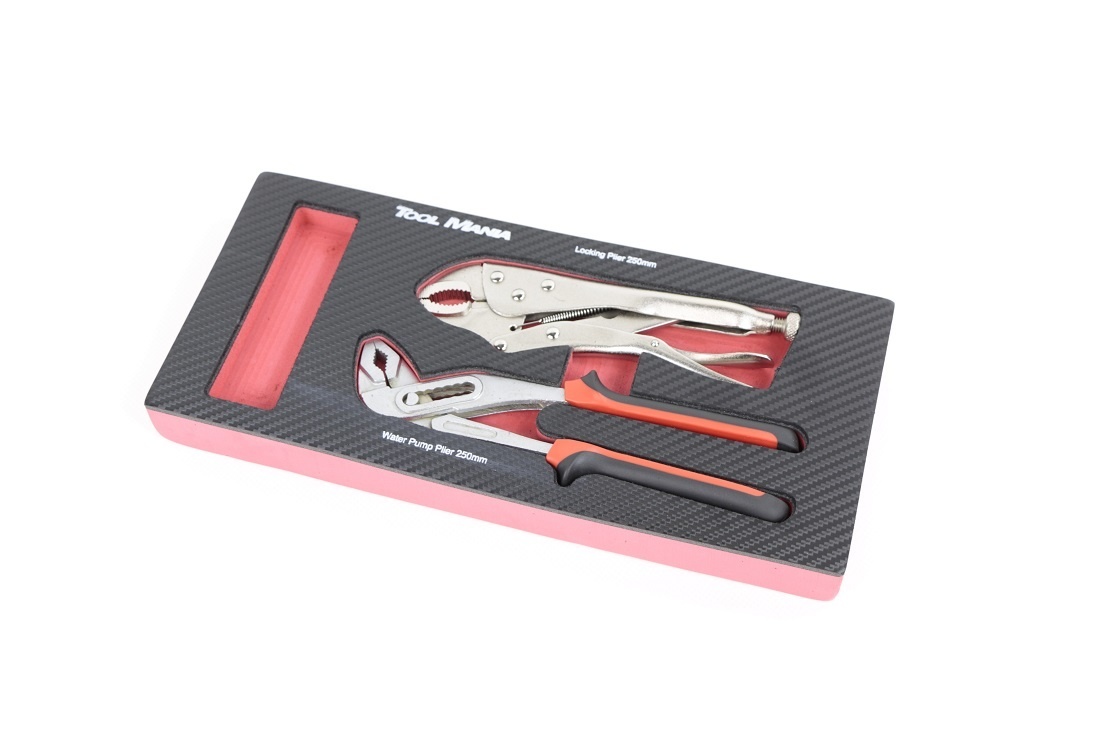 TM 2 Piece Pliers, Locking Pliers foam carbon look inlay