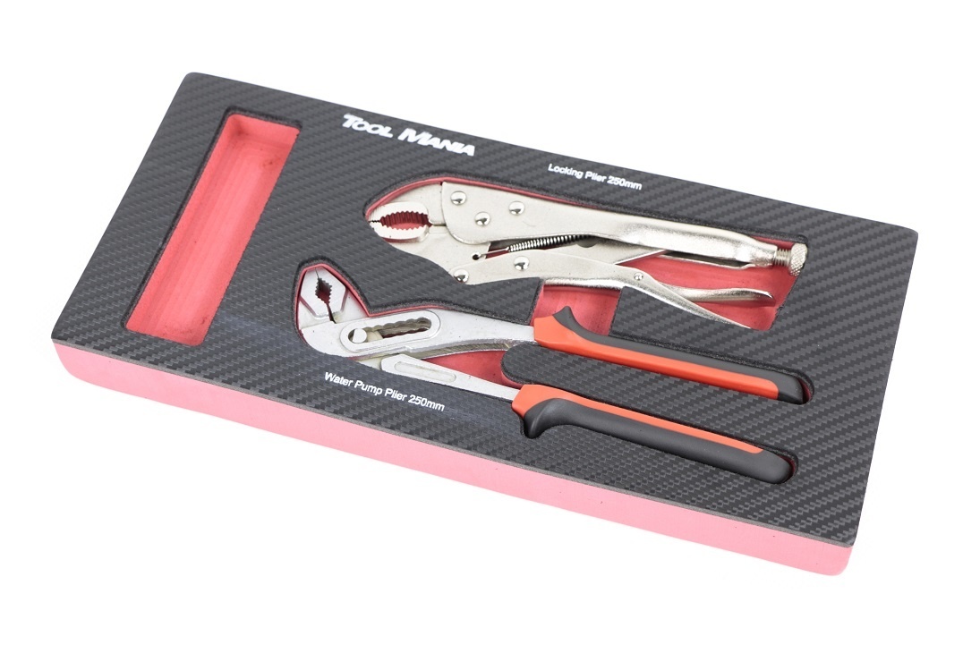 TM 2 Piece Pliers, Locking Pliers foam carbon look inlay