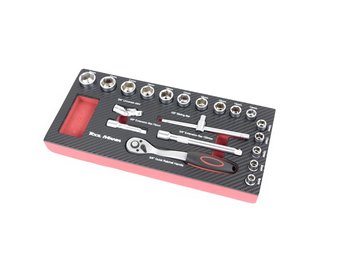 TM 20 Piece 3/8 socket set foam carbon look inlay