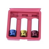 TM 3 Piece Long Power Socket Set with Plastic Protection Sleeves