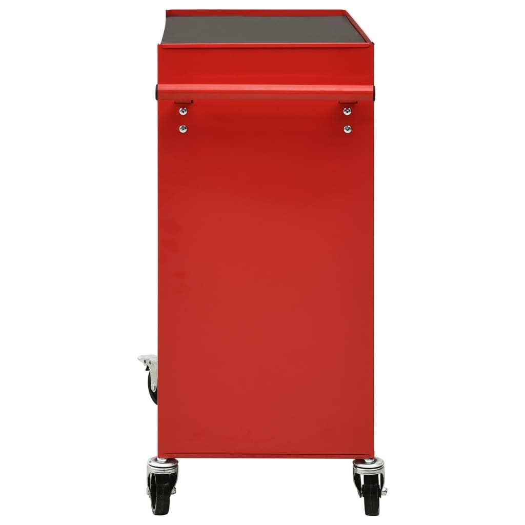 Gereedschapswagen met 4 lades staal rood