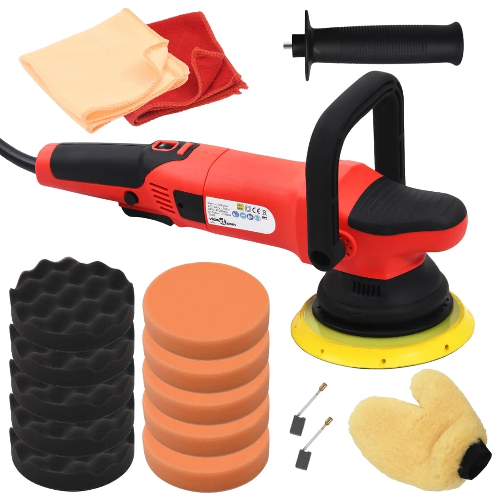 Polijstmachine excentrisch met accessoires 1000 W 21 mm