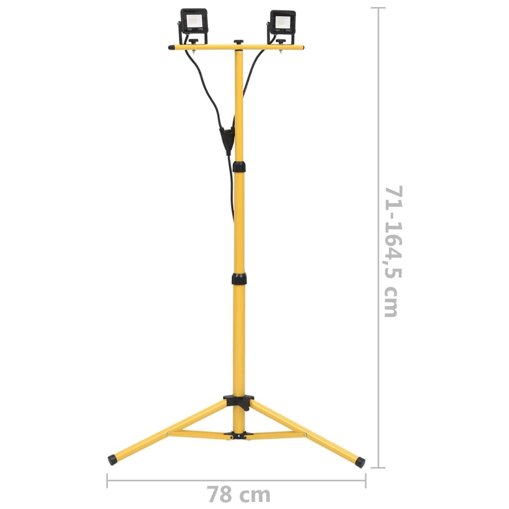 VD Werklamp - Bouwlamp met statief LED 2x10 W K6000