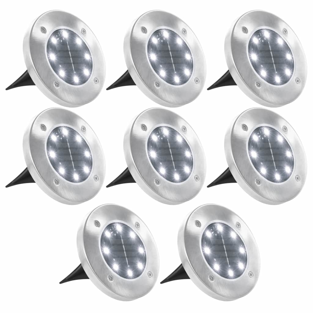 VD Solargrondlampen 8 st LED lichten wit