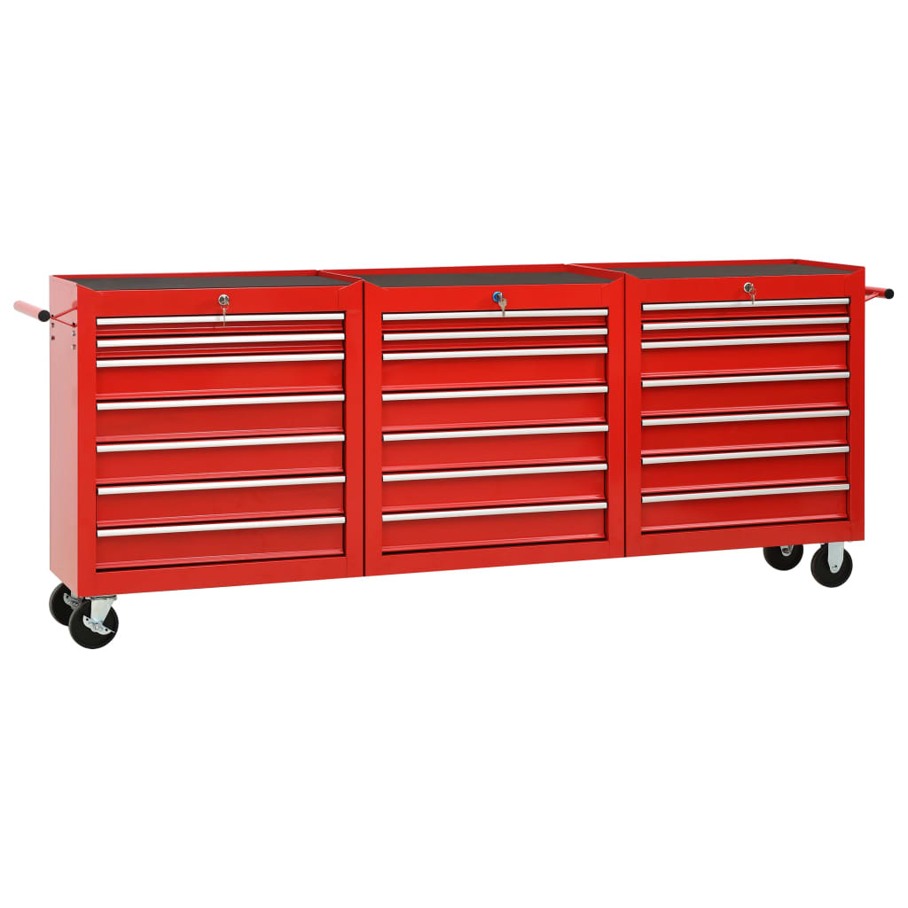 VD Gereedschapswagen met 21 lades staal rood