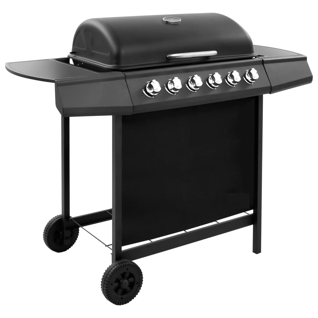 VD Gasbarbecue met 6 branders zwart