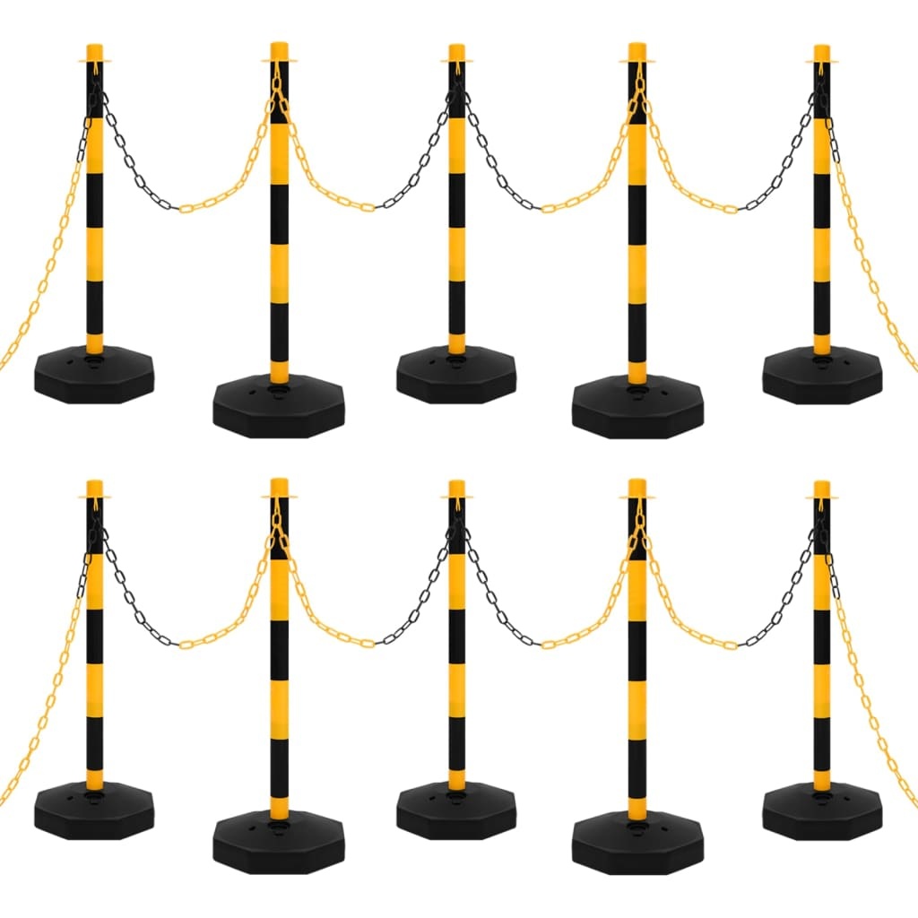 VD Kettingpalenset met kunststof ketting 10 m 10 stuks