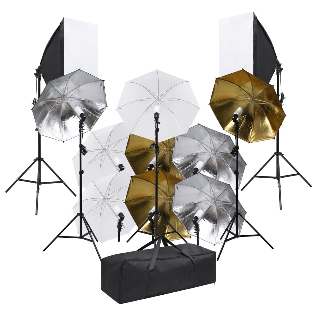 VD Fotostudioset met verlichtingsset en softboxen