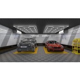 TM Led showroom , hexagon verlichting , Auto detailing honingraat  verlichting 241 x 478 cm