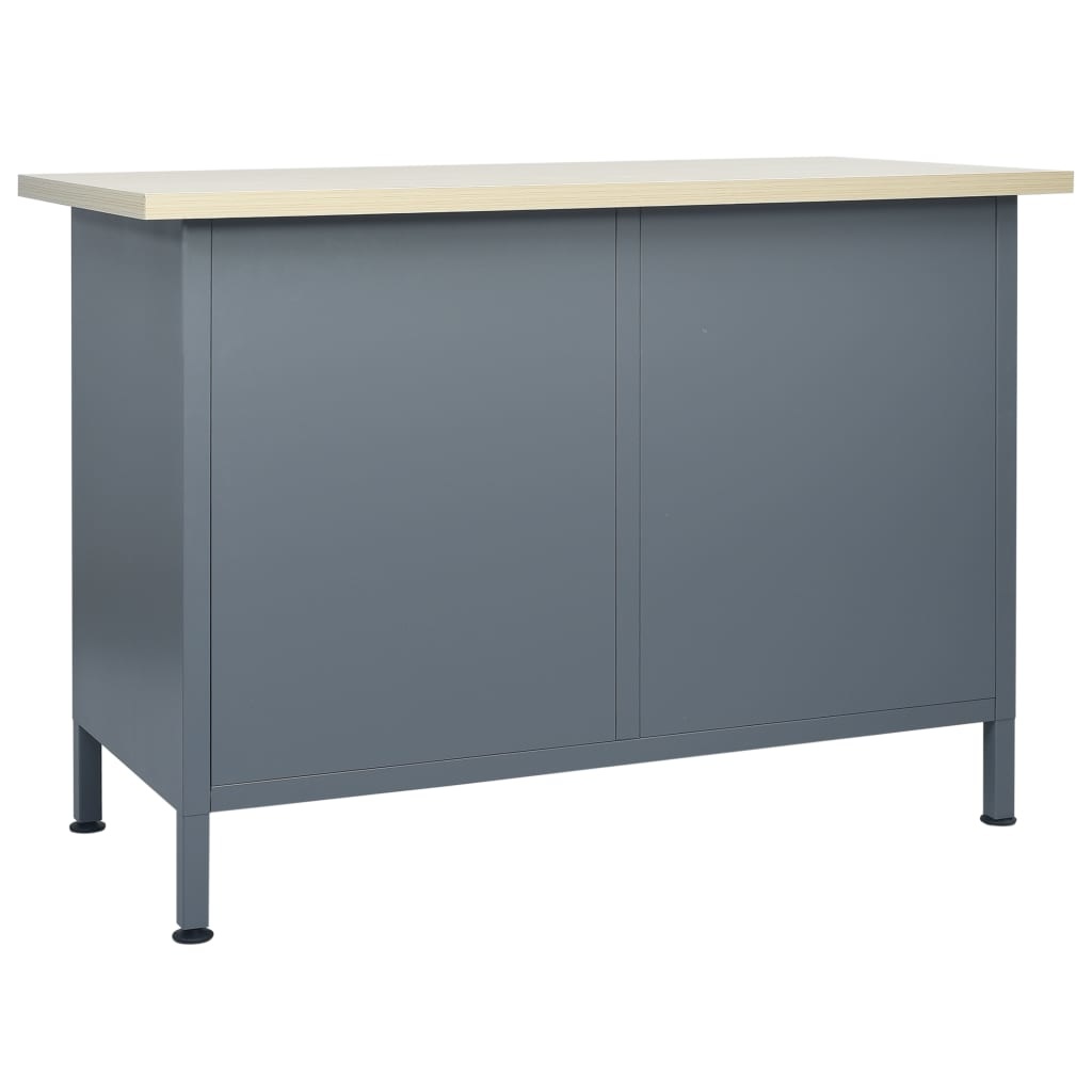 VD Werkbank 120x60x85 cm Stahl schwarz