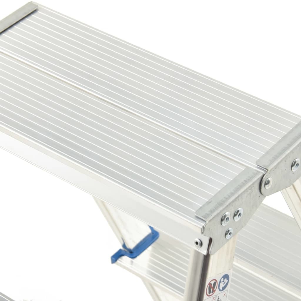 VD Huishoudtrap met 6 treden dubbelzijdig 136 cm aluminium