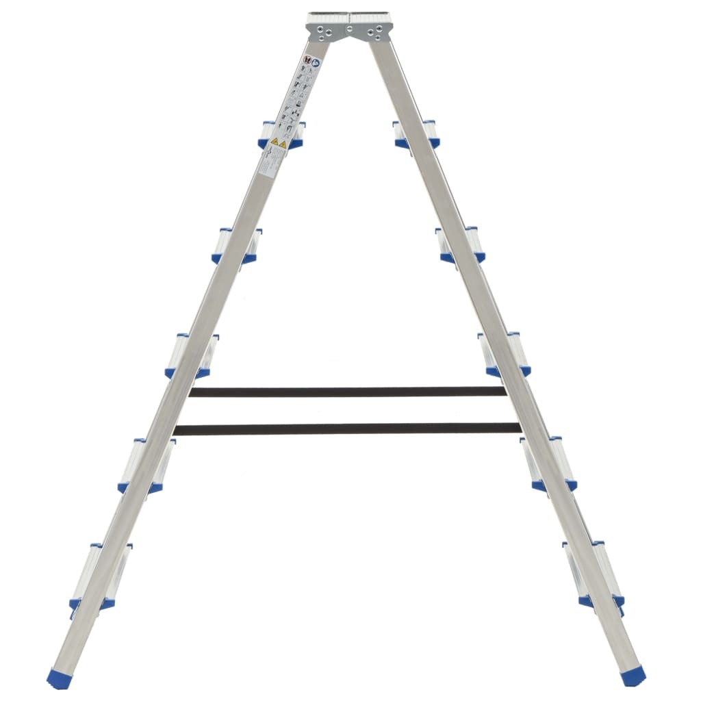 VD Huishoudtrap met 6 treden dubbelzijdig 136 cm aluminium
