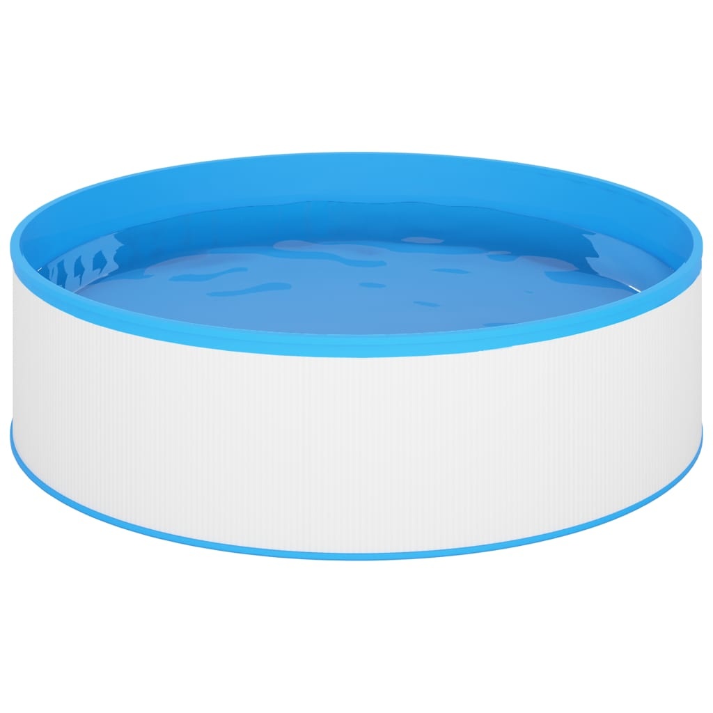 Splasher pool met ladder en pomp 350 x 90 cm wit