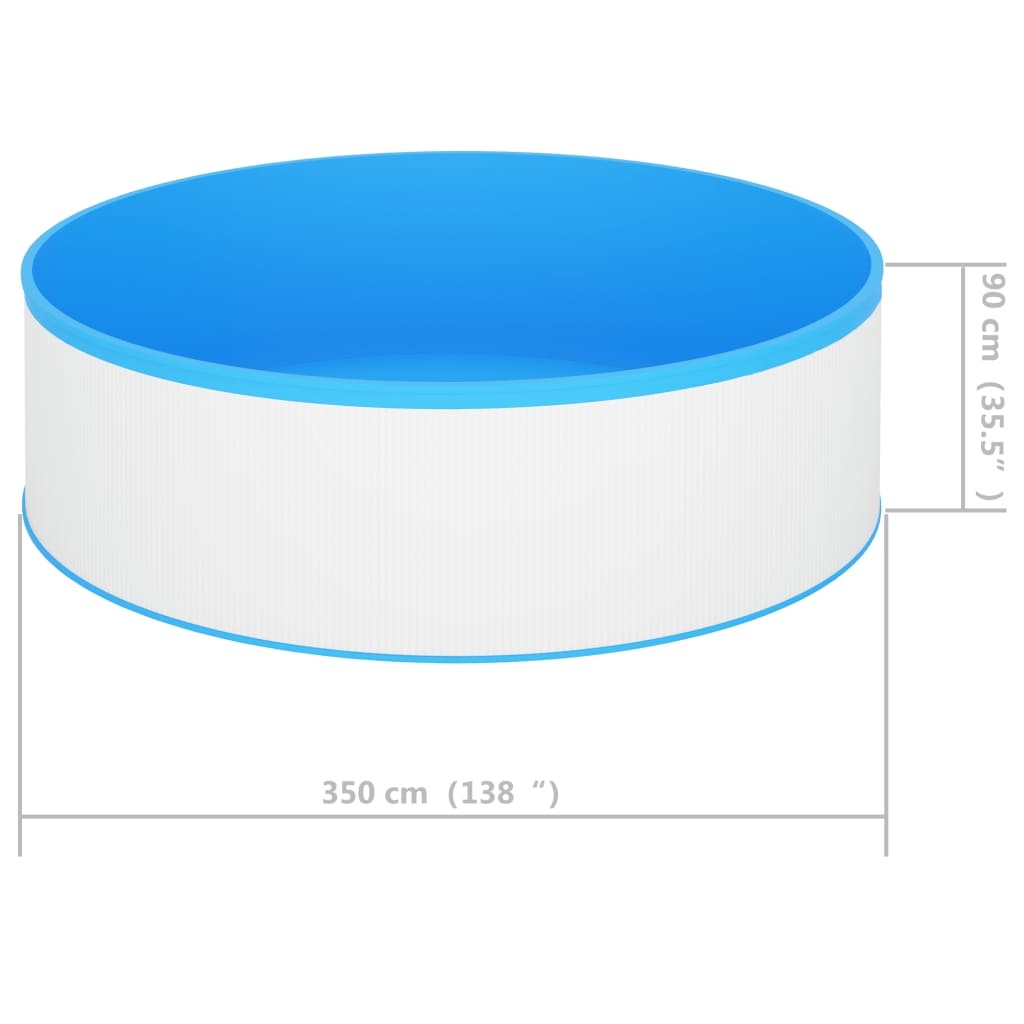 Splasher pool 350 x 90 cm wit