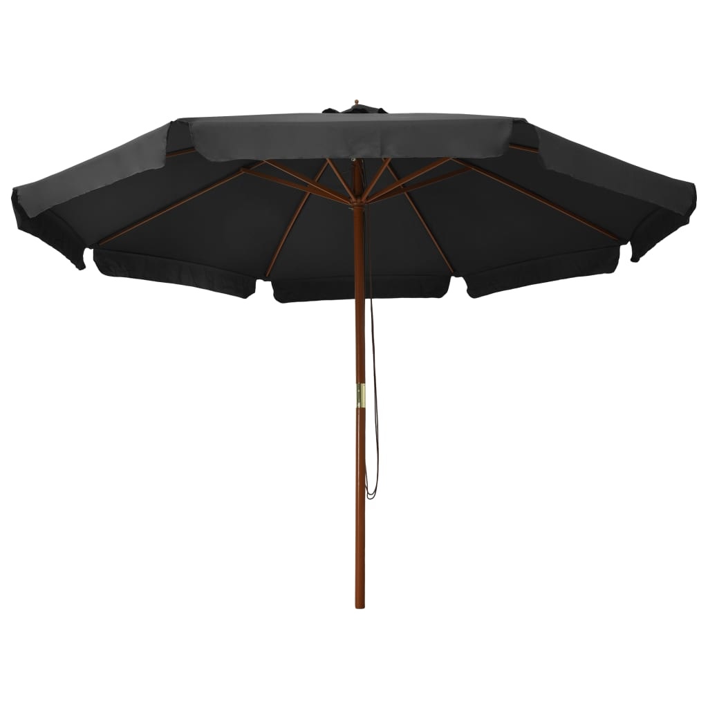 Collega Brullen verlichten Parasol met houten paal 330 cm antraciet - ToolMania