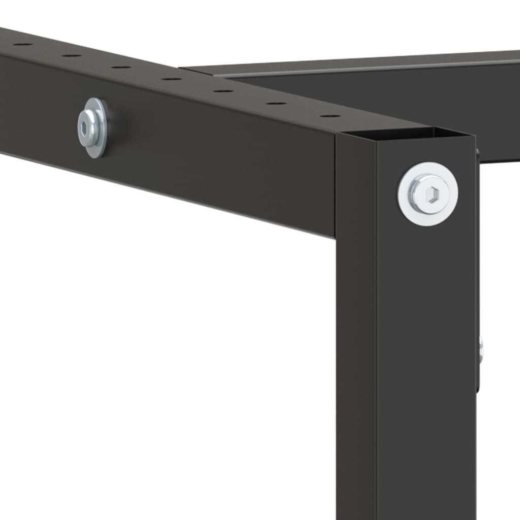 VD Werkbankframe 220 x 57 x 79 cm metaal matzwart en mat rood