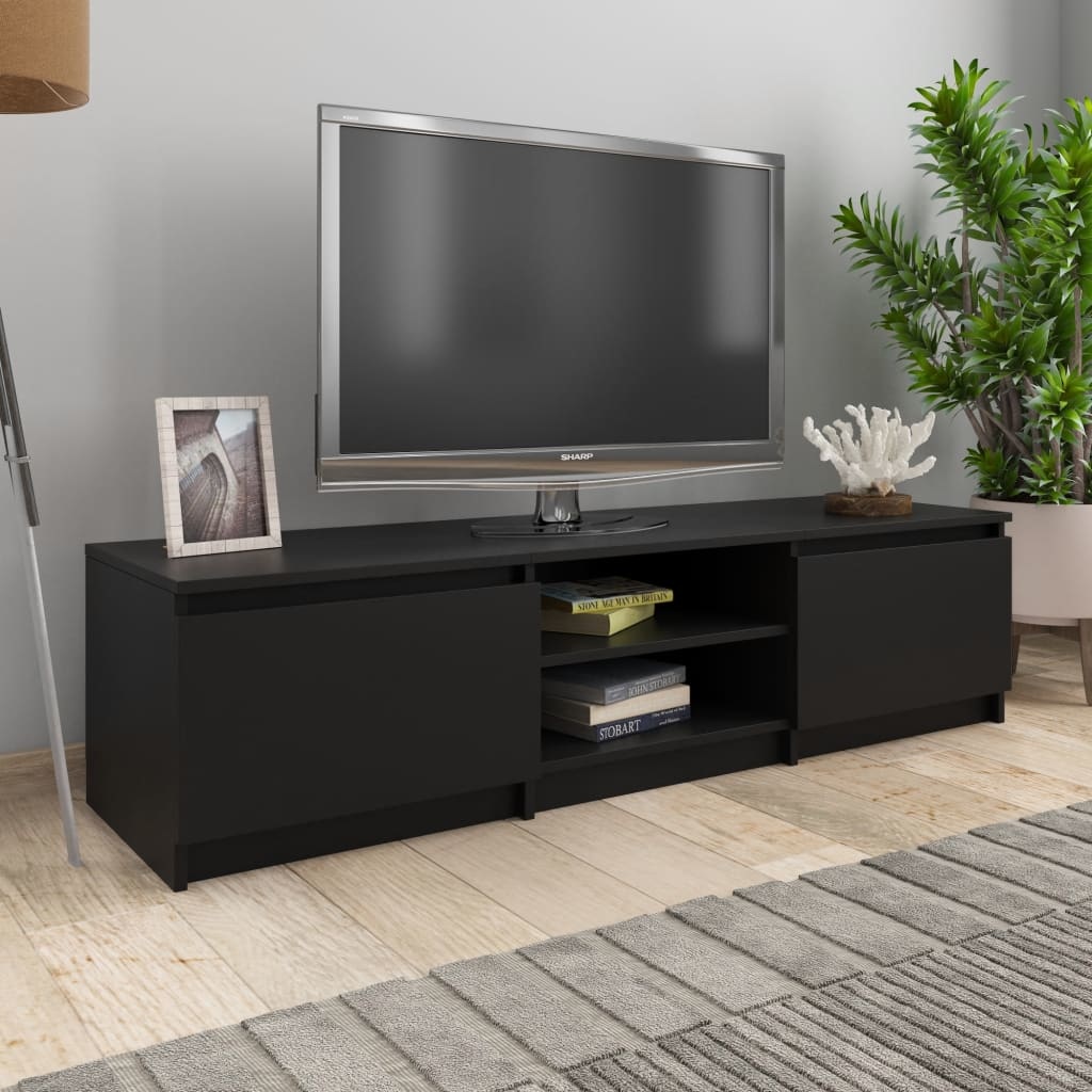 VD Tv-meubel 140 x 40 x 35,5 cm spaanplaat zwart