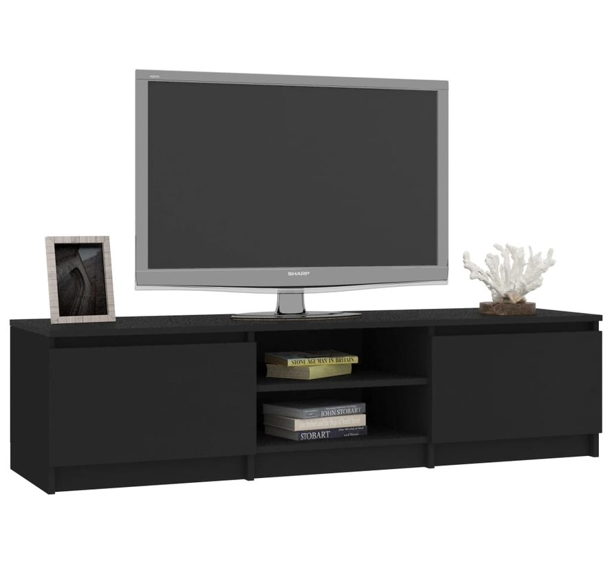 VD Tv-meubel 140 x 40 x 35,5 cm spaanplaat zwart
