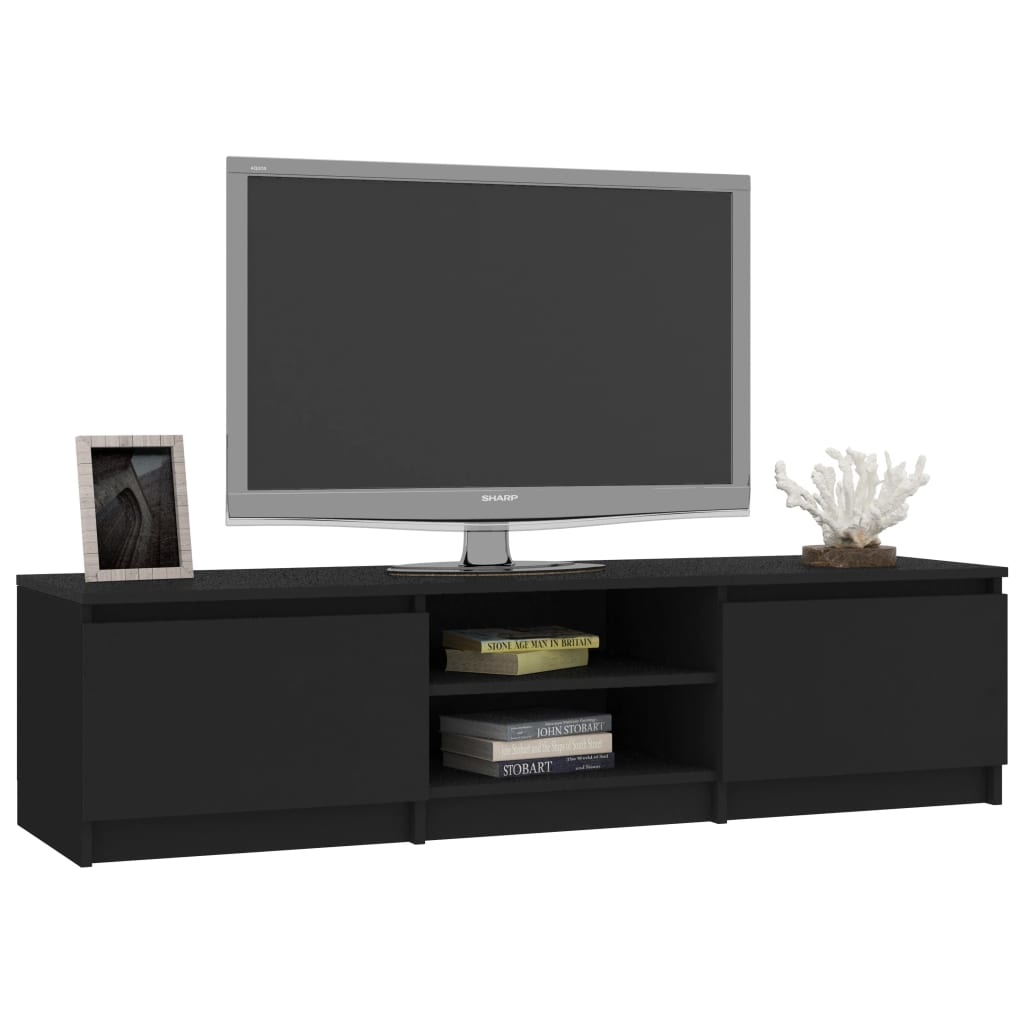VD Tv-meubel 140 x 40 x 35,5 cm spaanplaat zwart