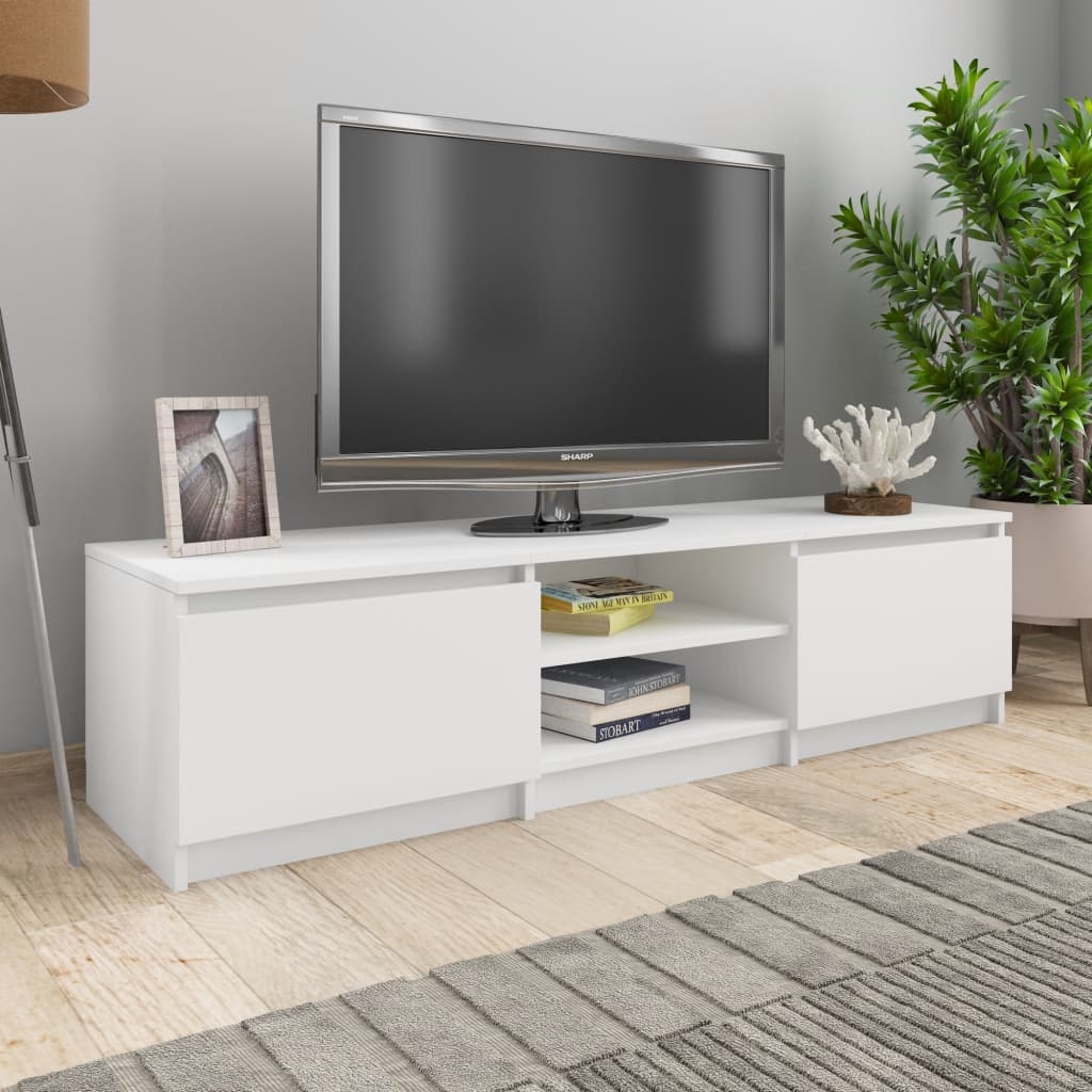 VD Tv-meubel 140 x 40 x 35,5 cm spaanplaat wit