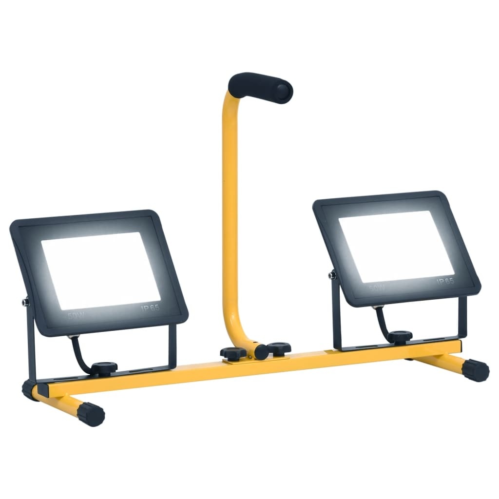 VD Werklamp - Bouwlamp met handvat LED 2x50 W koudwit