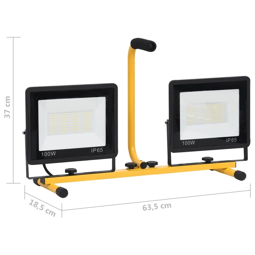 VD Werklamp - Bouwlamp met handvat LED 2 x 100 W koudwit