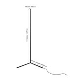 TM Moderne LED Vloerlamp RGB - LED Lamp - Hoeklamp - RGB Smart Lamp - Zwart