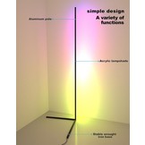 TM Moderne LED Vloerlamp RGB - LED Lamp - Hoeklamp - RGB Smart Lamp - Zwart