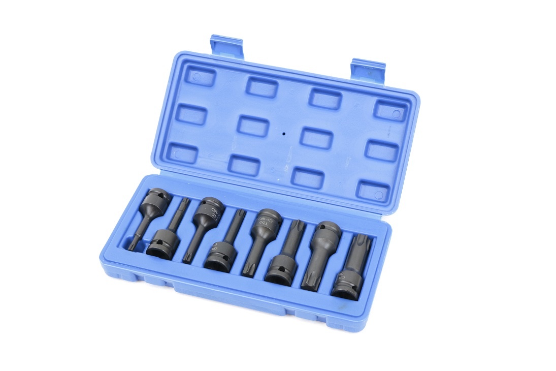 TM 8 Delige Lange Torx Krachtdoppenset met 1/2" Opname