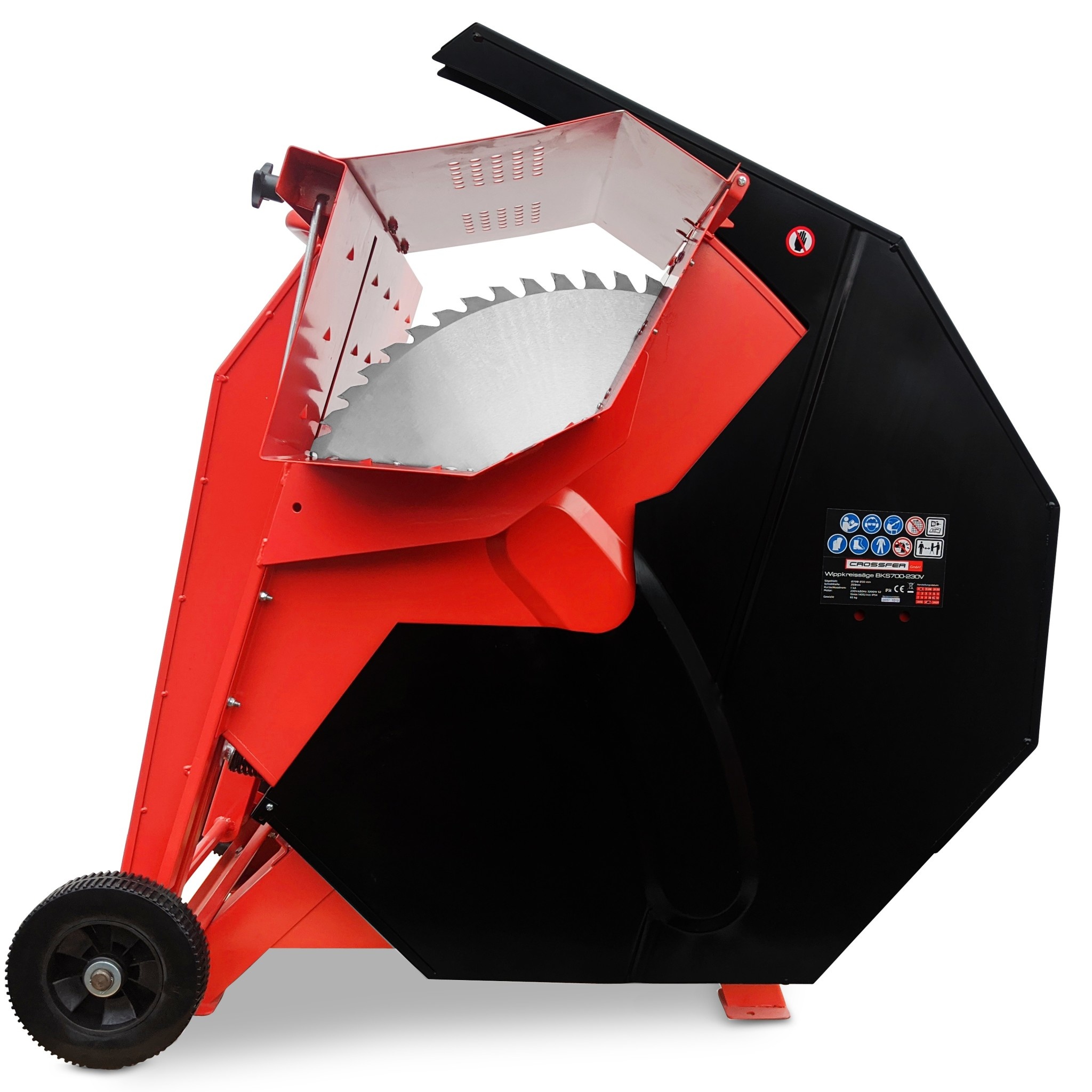 TM Profi Wipzaag , Log Saw, Brandhoutzaag 5.5 PK - 400 Volt met 240/1000 mm Zaagcapaciteit
