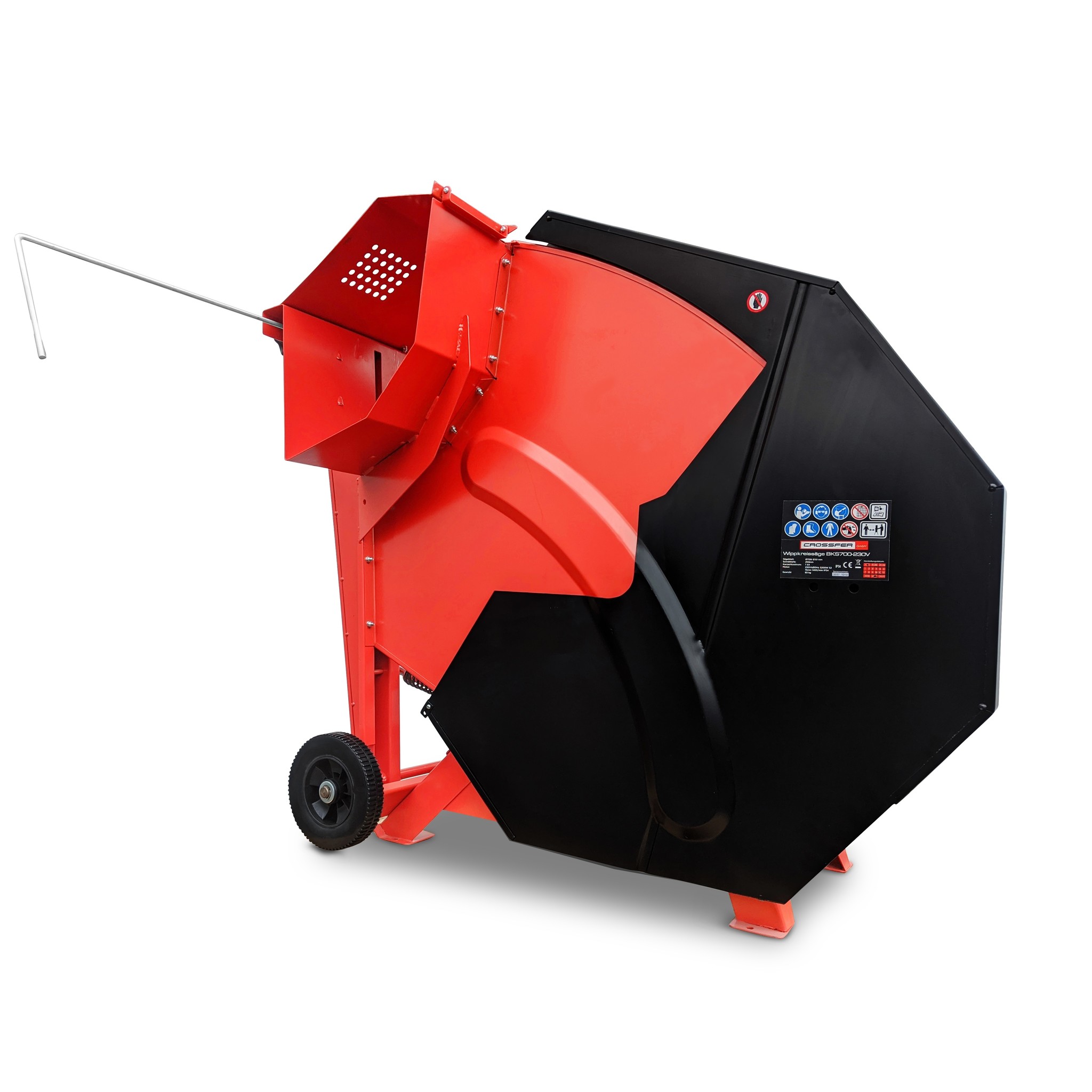 TM Profi Wipzaag , Log Saw, Brandhoutzaag 5.5 PK - 400 Volt met 240/1000 mm Zaagcapaciteit