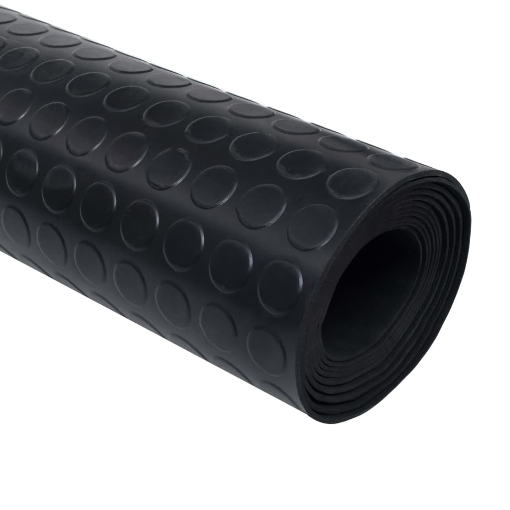 TM Vloermat anti-slip 3 mm 1,5x4 m rubber stip zwart