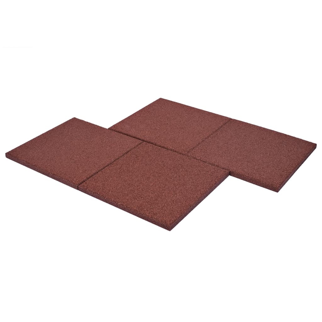 TM Valtegel 6 st 50x50x3 cm rubber rood