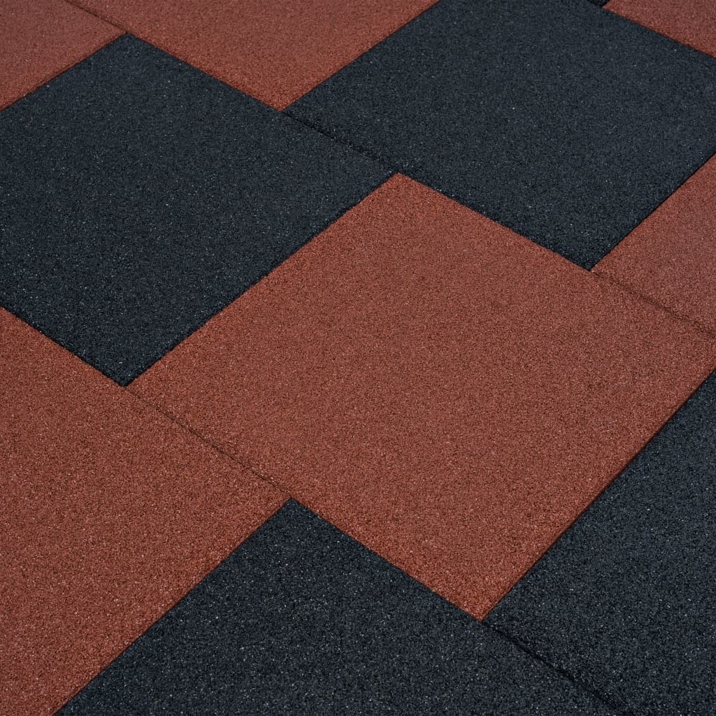 TM Valtegel 6 st 50x50x3 cm rubber rood