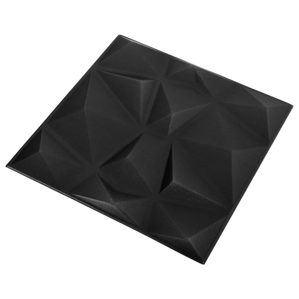 TM 24 st Wandpanelen 3D 6 m² 50x50 cm diamantzwart
