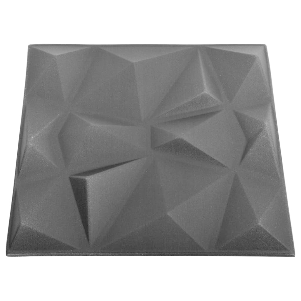 TM 24 st Wandpanelen 3D 6 m² 50x50 cm diamantzwart